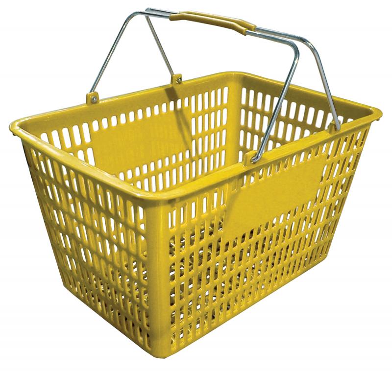 Yellow Plastic-Steel Shopping Basket 1 Yellow Plastic-Steel Shopping Basket
